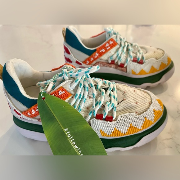 FARM Rio Multicolor Beaded Sneakers US Size 8 NWT $185 - Picture 3 of 7